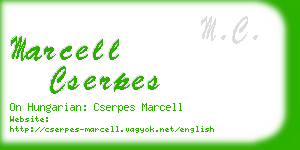 marcell cserpes business card